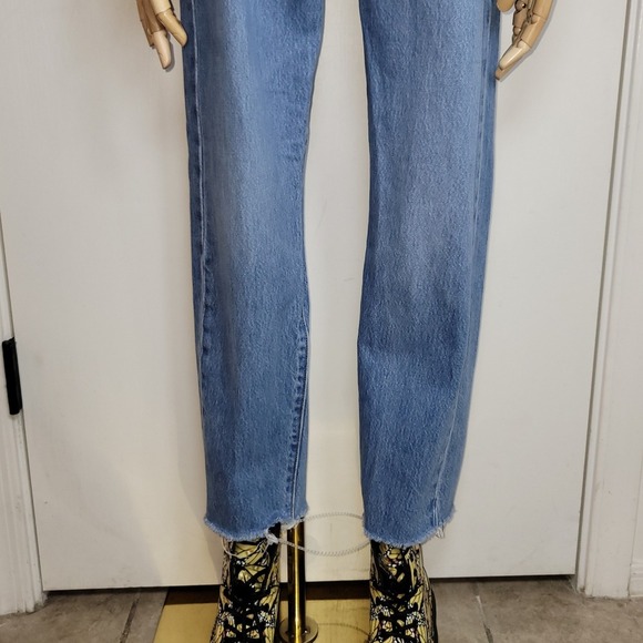 Levi's Wedgie Button Fly Ankle Fray 100% Cotton Jeans Women's Size 26 - Picture 4 of 11